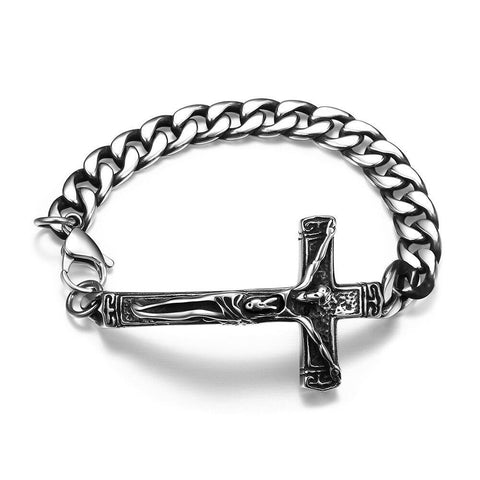  Stainless Steel Crucifix Bracelet