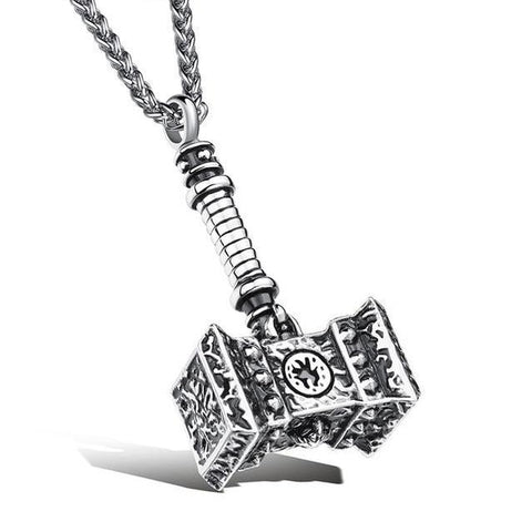 Lightning God Thor's Hammers 316L Stainless Steel Necklace