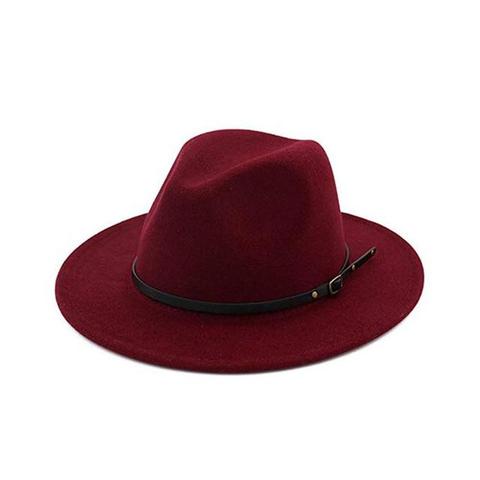 Classic Slim Belt Colored Fedora Cowgirl Hat (11 Colors Available)