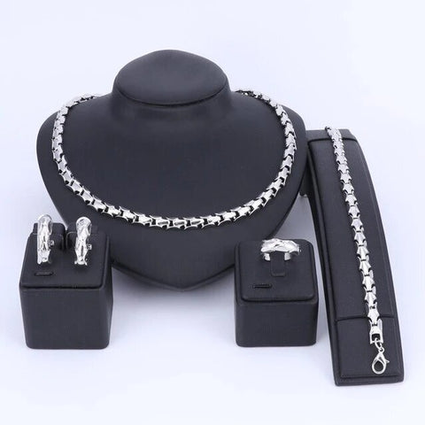 4PC Stainless Link Chain Bridal Set 