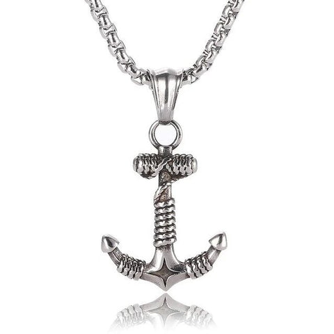 Stainless Steel Security Rope Anchor Necklace