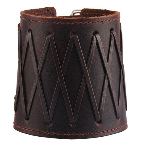 Medieval Stitch Leather Cuff Arm Band