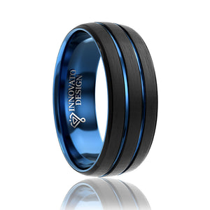 light tungsten domed black the lord of the rings ring