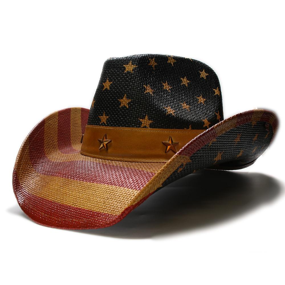American Flag Cowboy Hat with Adjustable Strap - Innovato Design