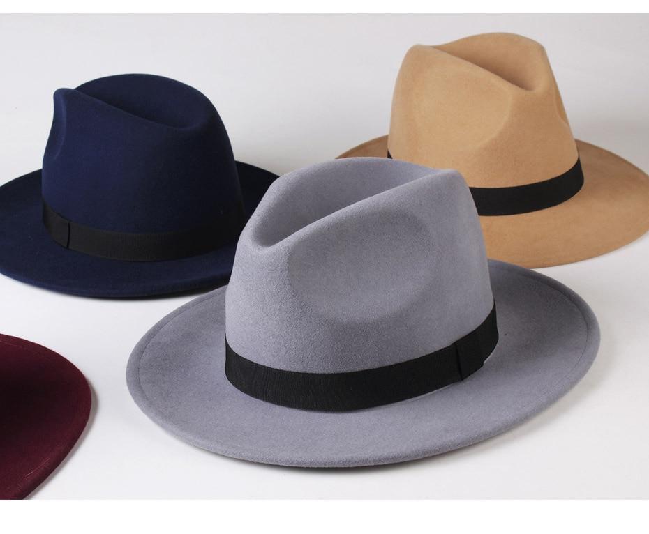 Wide Brim Vintage Australian Wool Felt Fedora Hat - Innovato Design