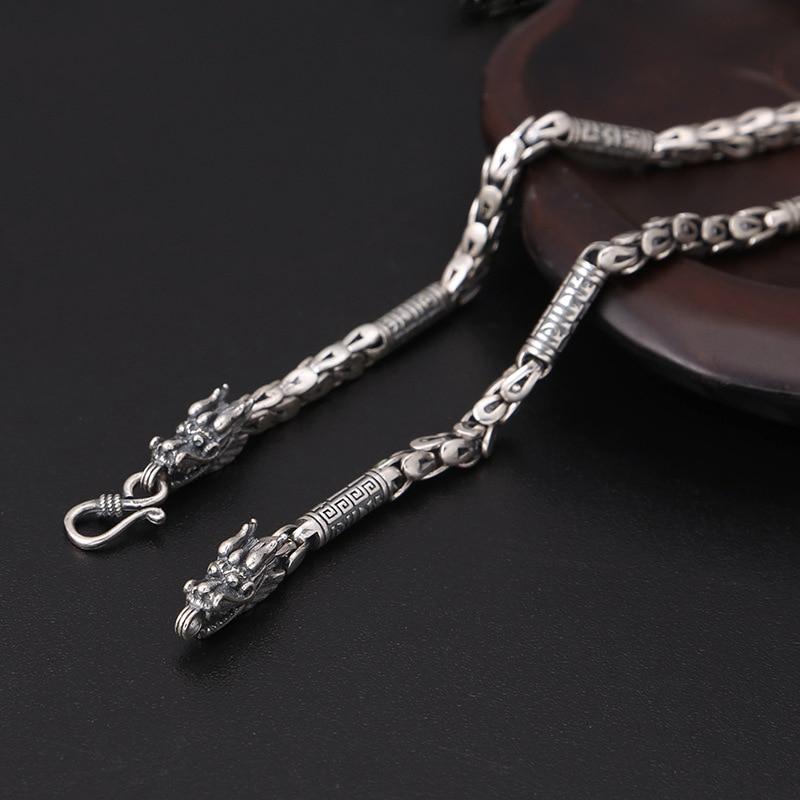 925 Sterling Silver Dragon Necklace for Men - Innovato Design