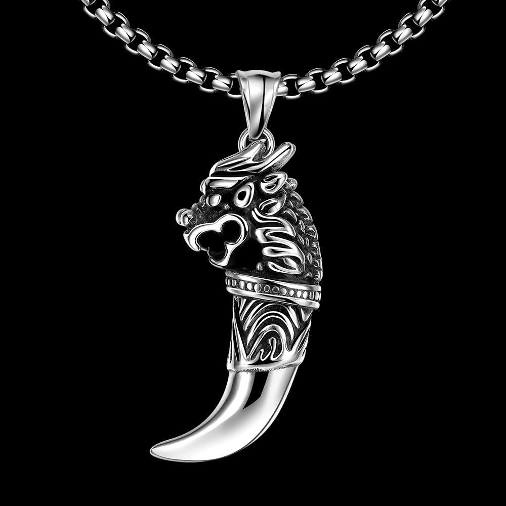 Men’s Stainless Steel Dragon Pendant Necklace - Innovato Design