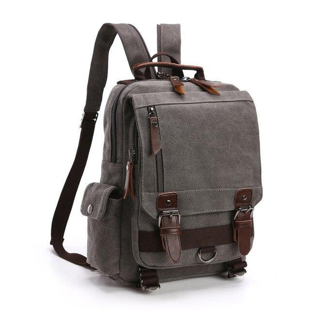 Vintage Canvas Leather Waterproof 20 Liter Travel Backpack - Innovato ...