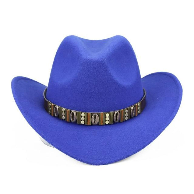 Hawaiian Cowboy Hat with Cowrie Shell Metal Belt Band - Innovato Design