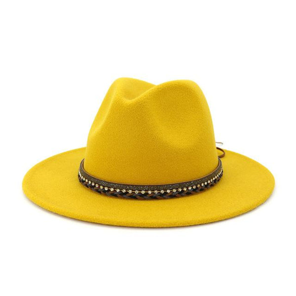 Crushable Wool Felt Panama Hat with Decorative Belt – Innovato Design