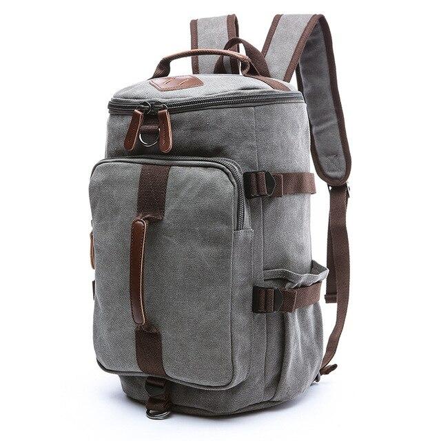 Multifunction Waterproof Canvas Leather Backpack for Men - Innovato Design