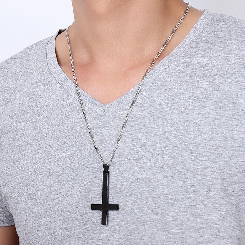 Classic St. Peter's Inverted Cross Pendant Necklace - Innovato Design