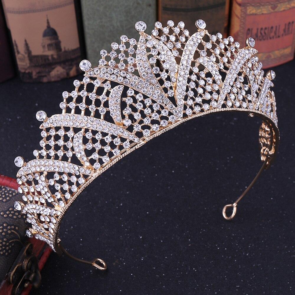 Baroque Crowns & Tiaras for Queen and King with Rhinestones Innovato