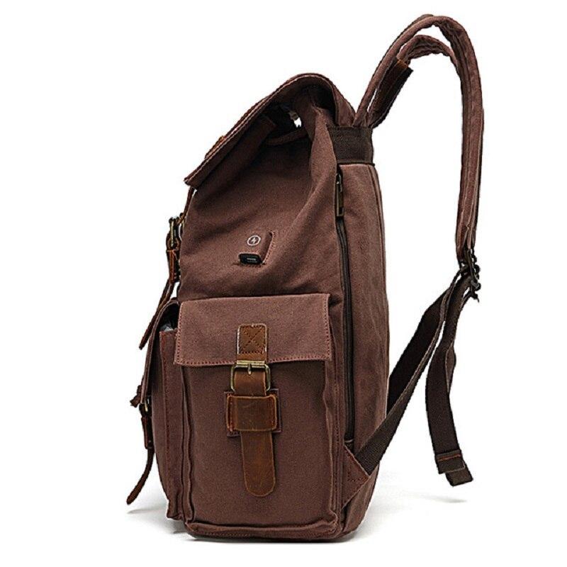 Durable Canvas Leather Travel Backpack 20 to 35 Litre - Innovato Design