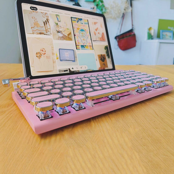 Classic Multi-Device Bluetooth Typewriter Keyboard - Pink