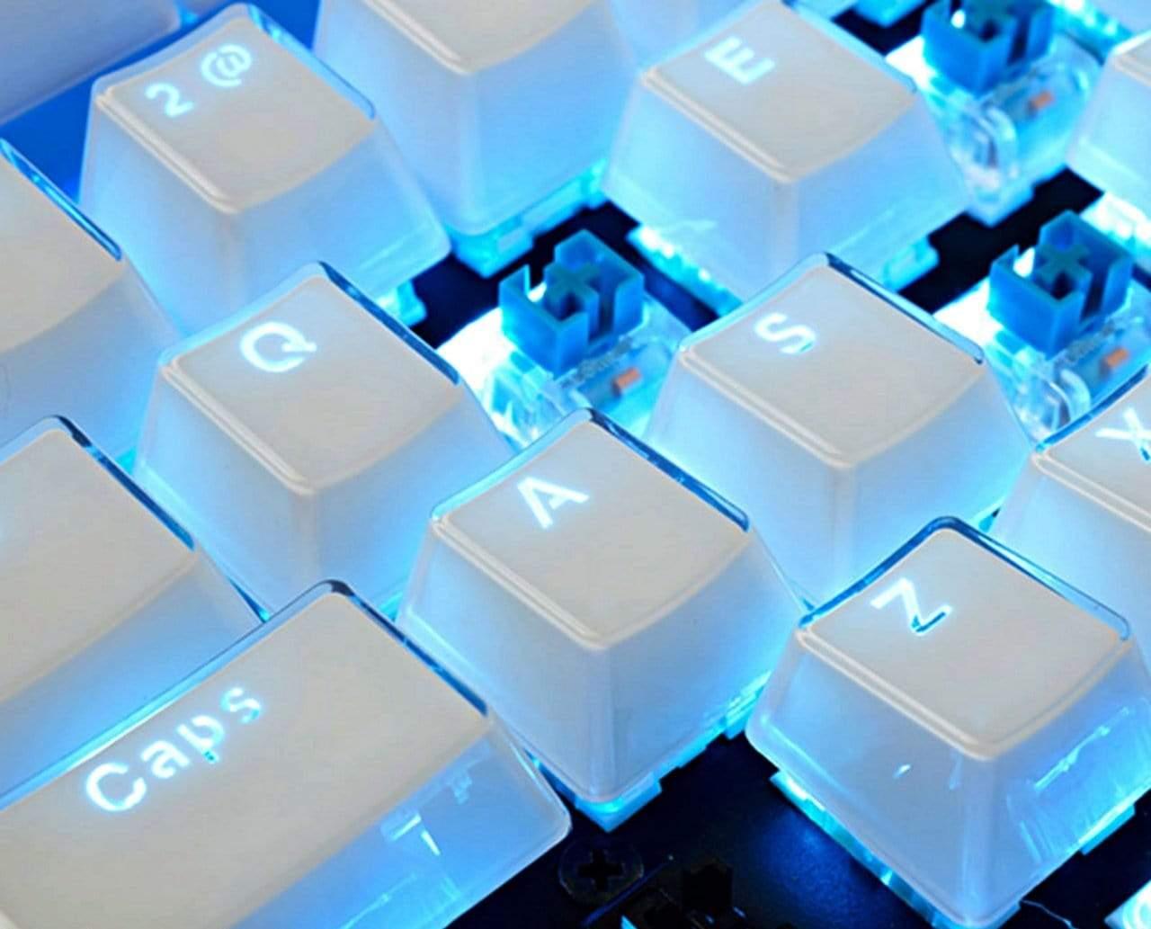 white crystal keycaps