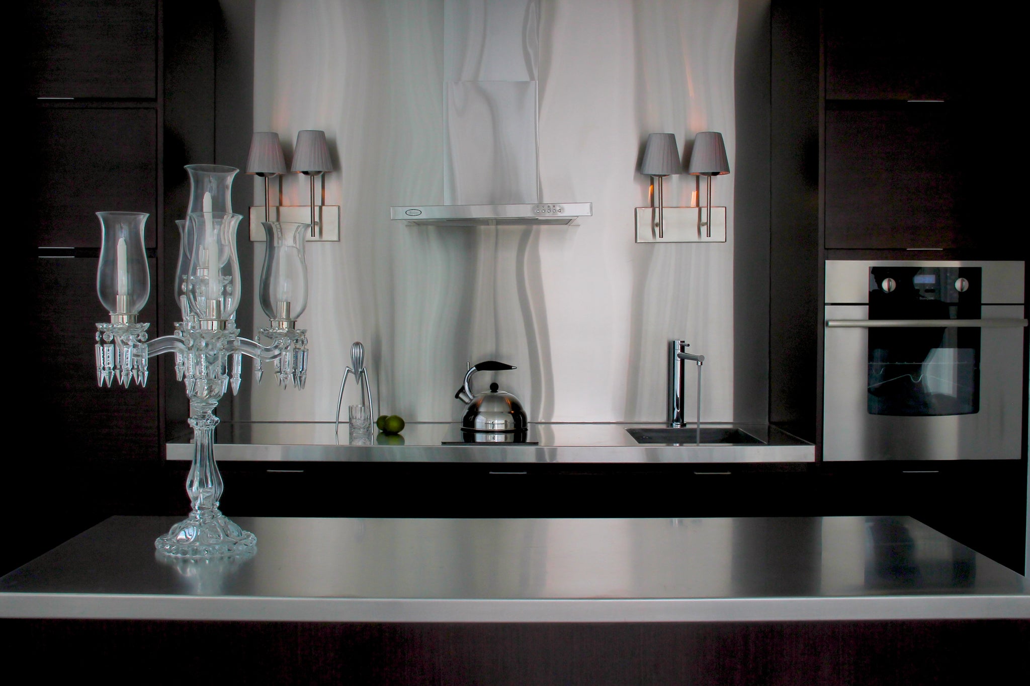 Stainless Steel Kitchen Design.MEM Interiors for YOO by Starck - Detail of Kitchen