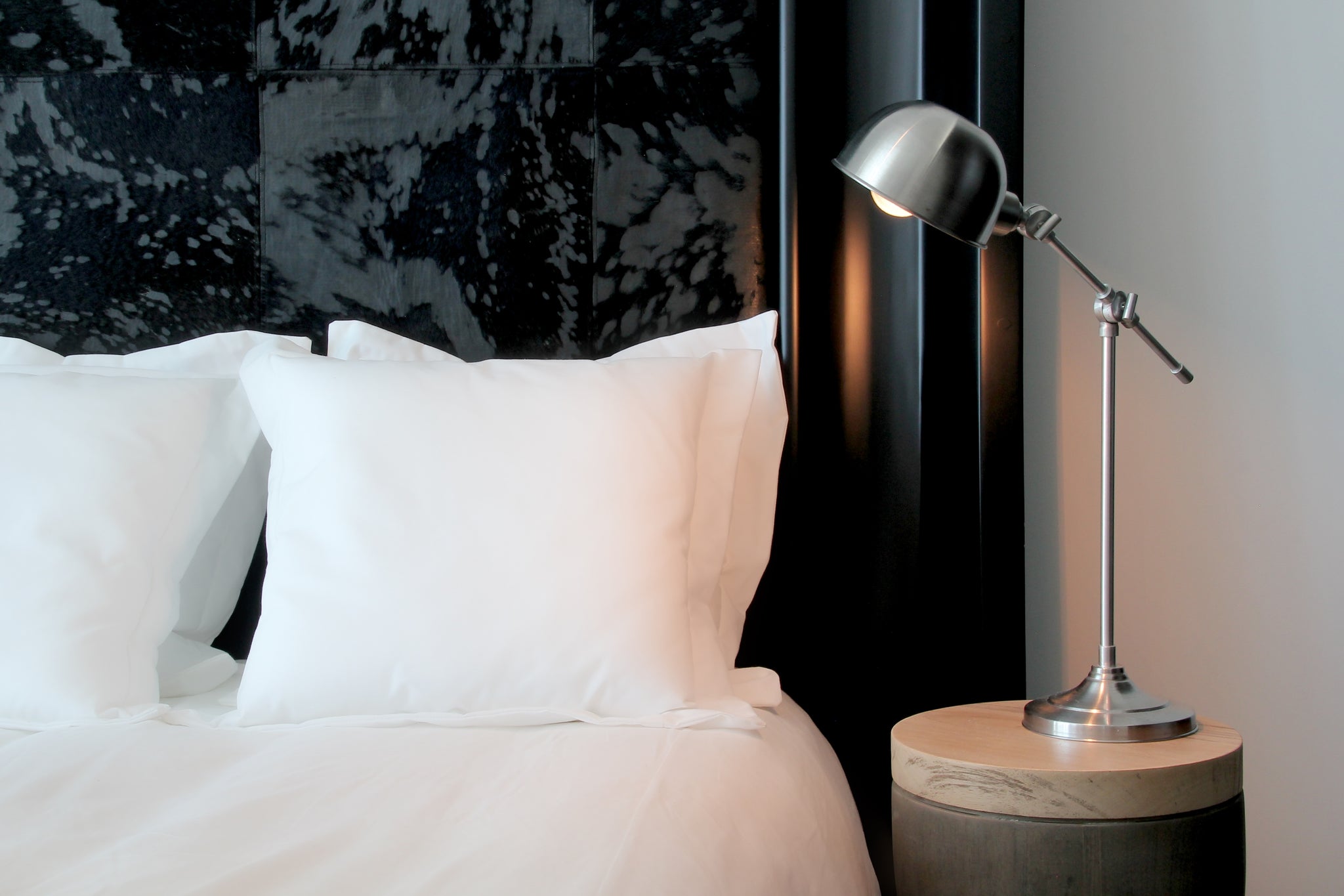 A bedroom that has the depth of weight and minimal interiors.MEM Interiors for YOO by Starck - Bedroom Details