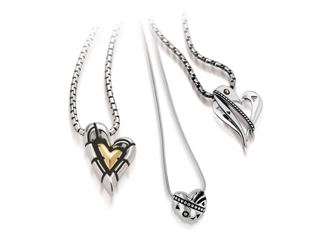 John Atencio heart shaped pendants