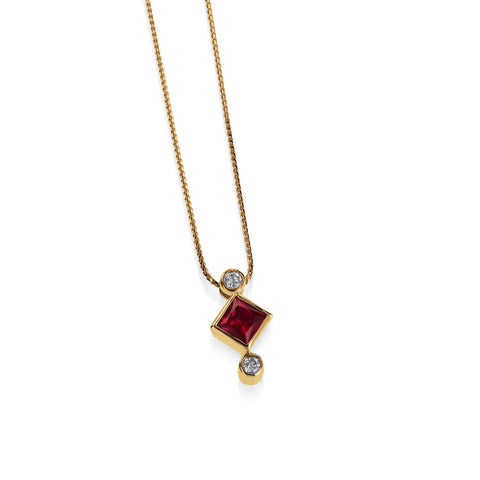 lab grown gemstone and diamond pendant as a sustainable jewelry gift