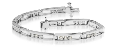 lines diamond tennis bracelet
