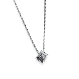 Lines Small Three-Diamond Pendant Necklace – John Atencio