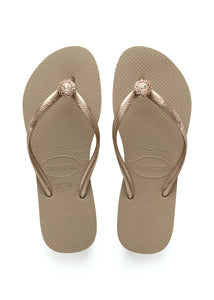 havaianas slim crystal poem rose gold