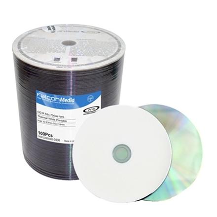 Gold CD-R - 700mb White Inkjet hub 43816 100 Pack (Spindle)