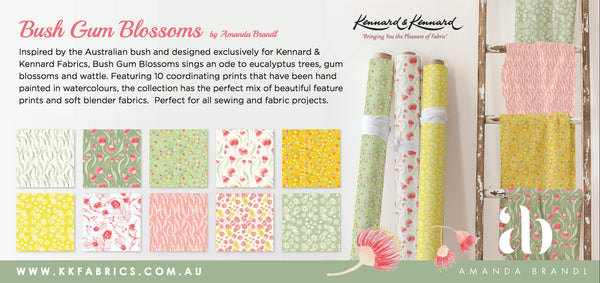 Bush Gum Blossoms Fabric Range