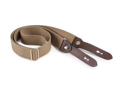 HP Shoulder Sling (Khaki Webbing / Chocolate Leather)