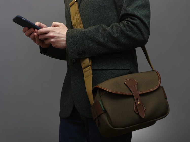 Billingham S2 Camera Bag - Burgundy Canvas / Chocolate Leather