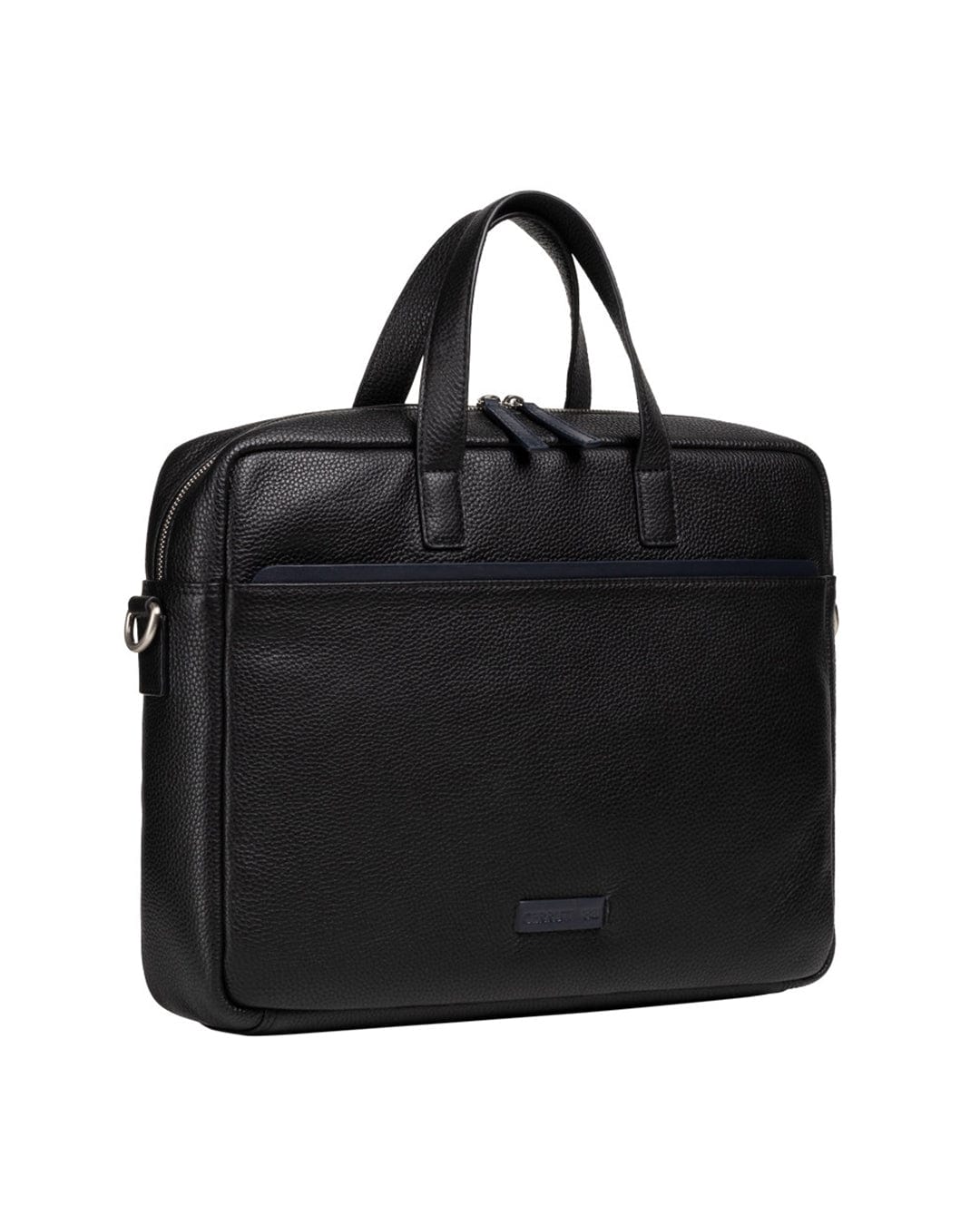 Cerruti I88I Black Leather Jacob Briefcase | Bortex - Bortex Fine Tailoring
