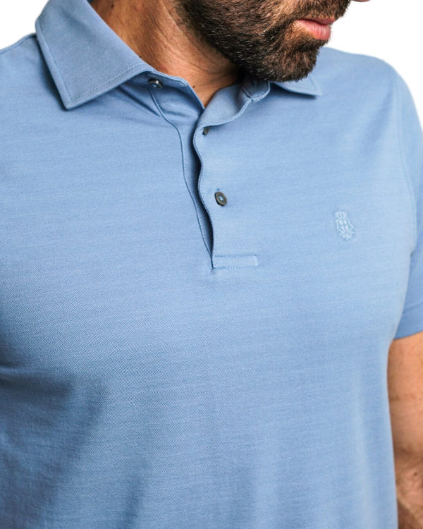Gagliardi Light Blue Pique Polo Shirt | Bortex - Bortex Fine Tailoring