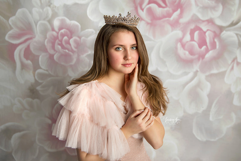 fine art backdrop floral for maternity photoshoot