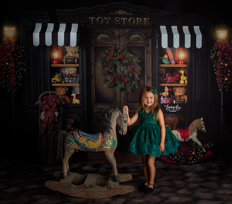 Christmas Toy Store backdrop for pictures 