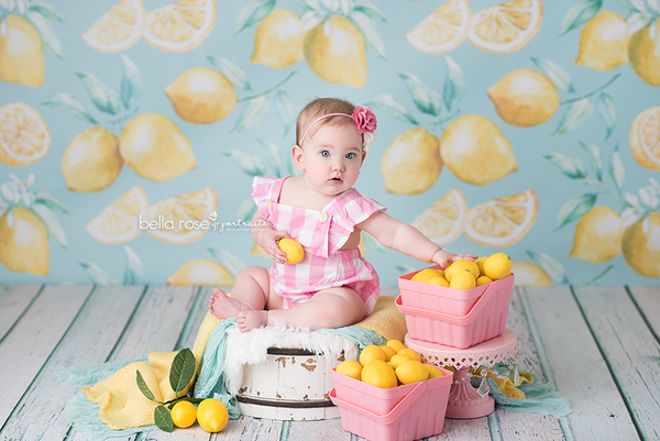 Lemons Photography Backdrop Summer Background Photo Props 