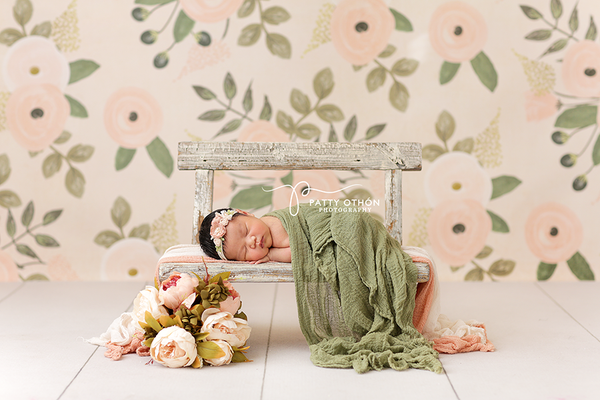 Faith Floral Photography Backdrop Newborn Photo Props