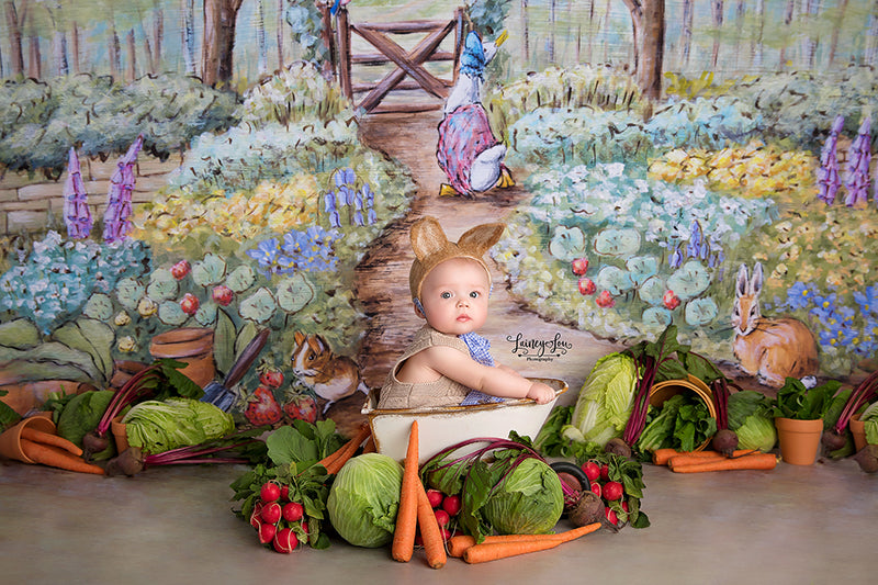 Peter Rabbit Inspired Spring Backdrop for pictures