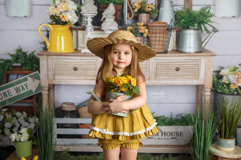 spring photo backdrop - mellow yellow spring