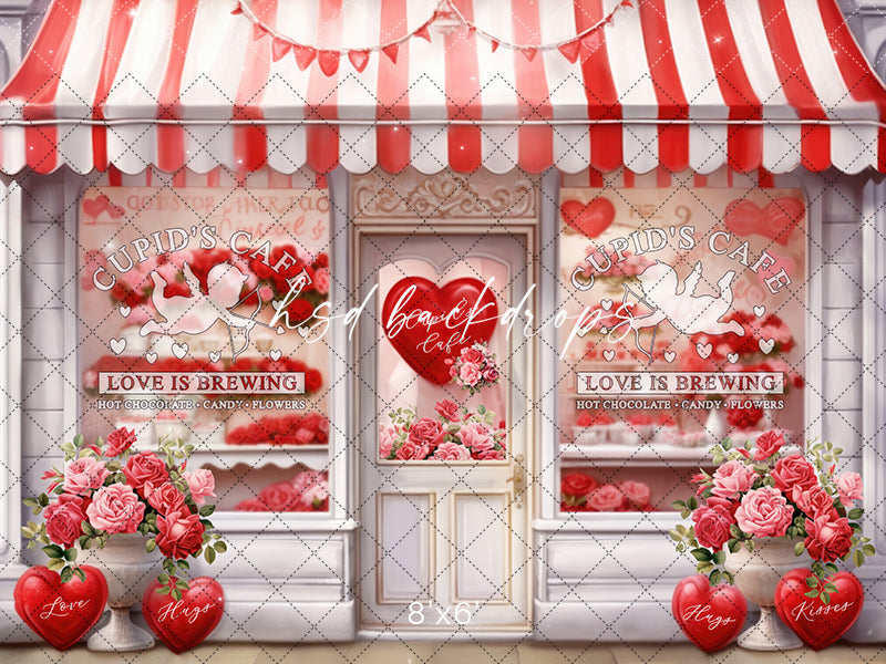 valentines day cafe photography background