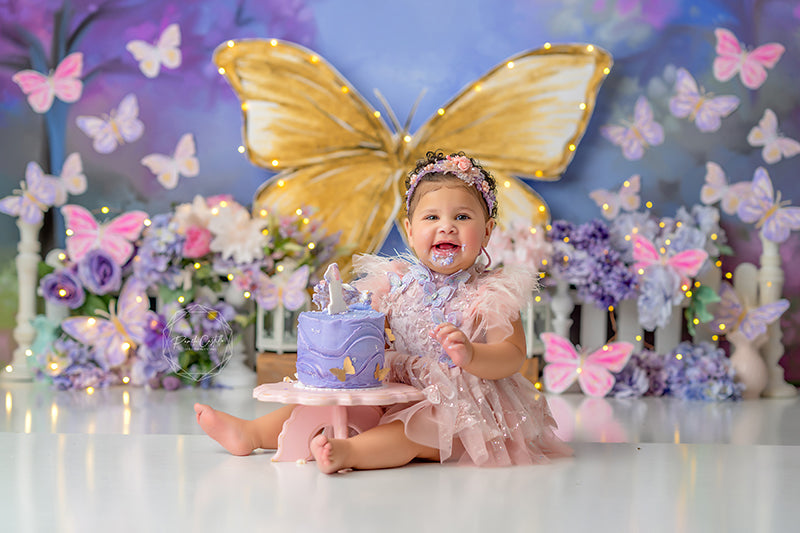 butterfly birthday backdrop