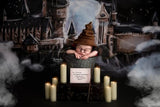 wizard castle halloween backdrop