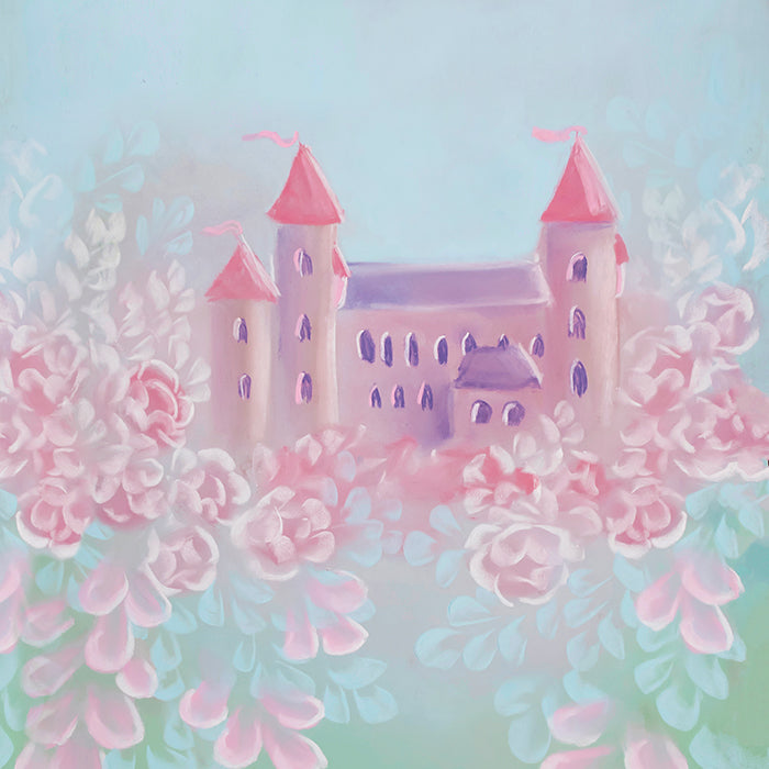 Princess Castle Photo Backdrop. Painted Fine Art Photography Backdrop