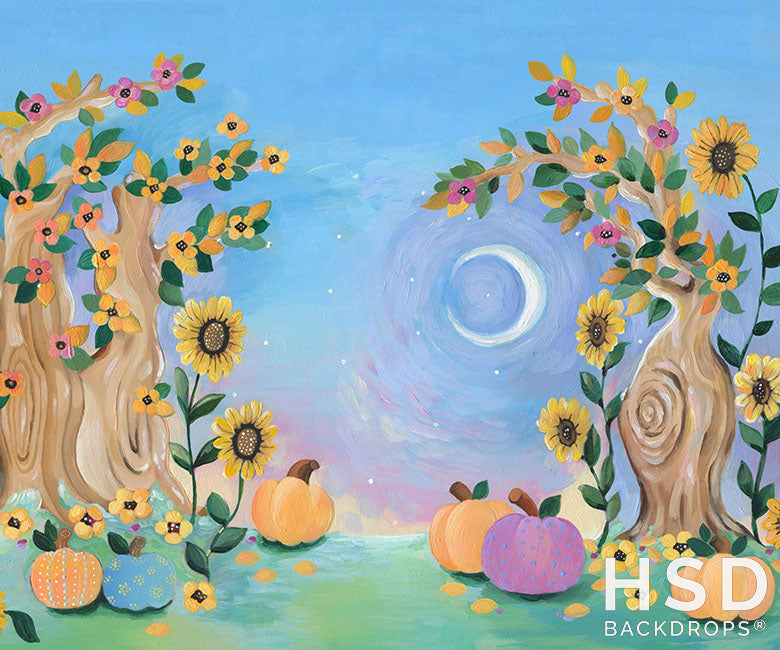 Whimsical Fall Painted Photography Backdrops Hsd