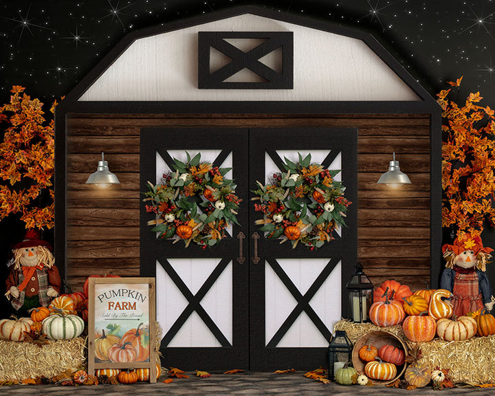 Red Barn Fall Photography Backdrop Autumn Photography Background Props