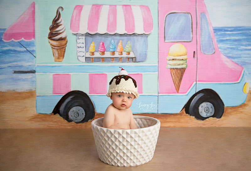 Ice Cream Truck Photography Backdrops Hsd