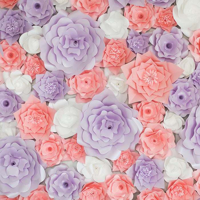 Paper Roses Photography Backdrop Vinyl Spring Photo Props Easter