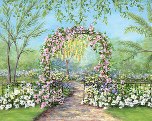 Spring in Bloom photo backdrop for Easter and spring pictures