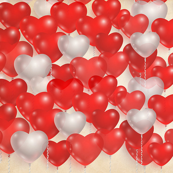 Valentine's Day Photography Backdrops Props, Heart Balloons Background