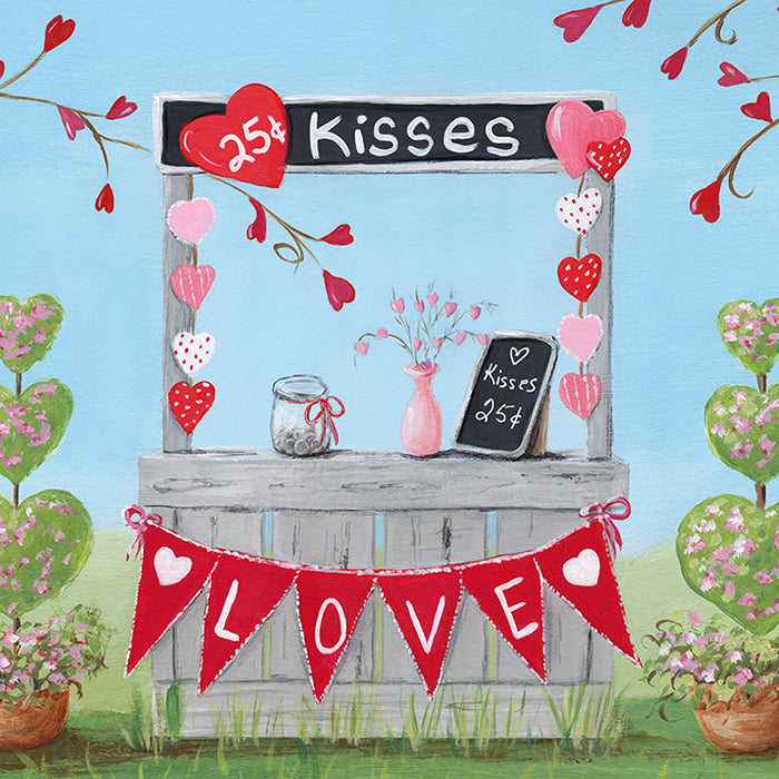 Kissing Booth Valentine Backdrops for Pictures Photo Booth Backdrop